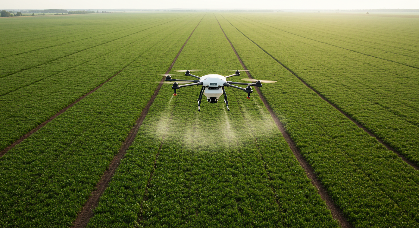 drone fertilizando